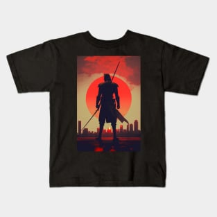 The Three Colors of the Samurai: Exploring the Significance of Red, White, and Black in Japanese Warrior Culture Kids T-Shirt